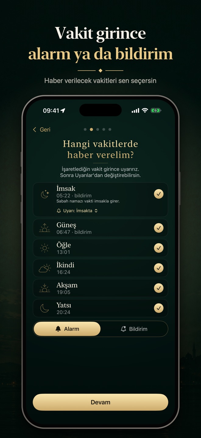 Ezan Saati Uygulaması ekranı