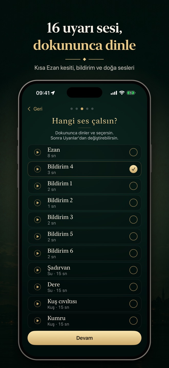 Ezan Saati Uygulaması ekranı